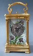 A charming Art Nouveau carriage clock by Charles Oudin, no 8919, enamel decorations, alarm and striking,  Paris ca. 1890.
 